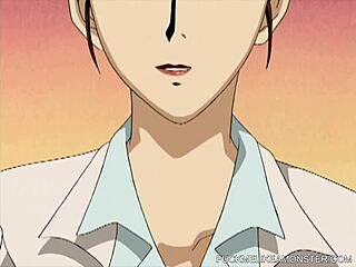 Anime babe masturbates to hard climax