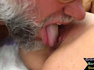 Blonde Teen Beauty Rides Grandpa’s Hard Shaft