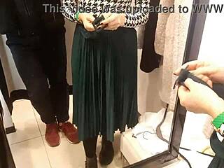 Redhead Tempts in Changing Room?