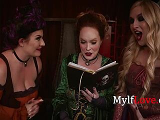 Ancient milf witches perform sex ritual in costume