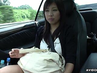 japanese brunette karin asahi relentlessly sucks dick in car uncensored