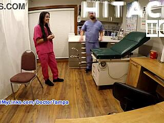 Naughty Nurse Cums on Clock