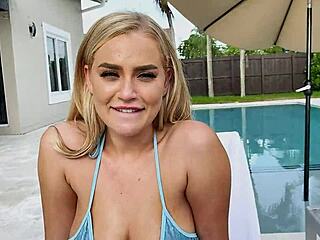 blake blossom’s naked pool tease