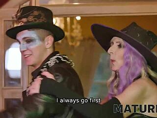 mature granny fucked hard in halloween hide and seek