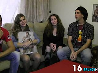 Daring amateur gangbang with filthy teen sluts