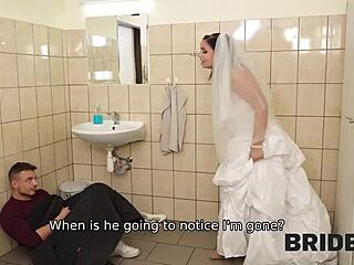Bride's Bathroom Passion in Stockings