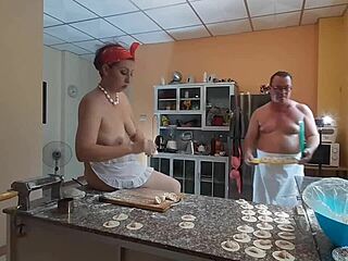 Nudist Maid Regina Noir Cooks Naked In Kitchen Boldly