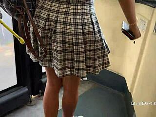 Babe’s Teasing Flash On Public Bus