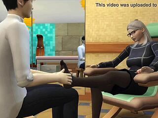 step mom requests massage from masseur at workplace