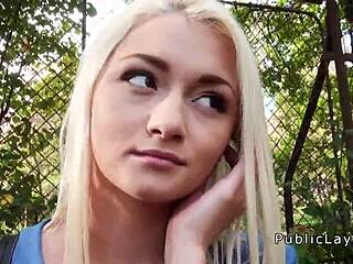 Cheeky Blonde Amateur Fucked Outdoor POV