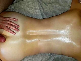 mature assjob ends with premature cumshot in ass