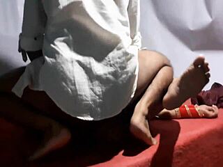 Indian step mom fucks son on wedding anniversary