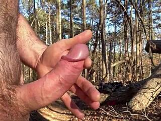 Old Man Flashing Cock in Public Woods Again