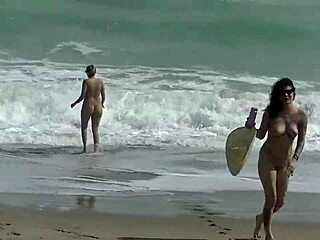 Mrs Ginary And Nikki Brooks Teasing Nude Beach Voyeurs