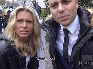 Groom watches bride’s debt collector fuck