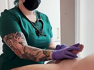 Nurse Exam Triggers Intense Orgasm Handjob