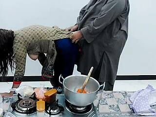 Indian housewife’s rough anal in kitchen