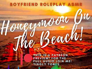 Daring honeymoon moans on public beach