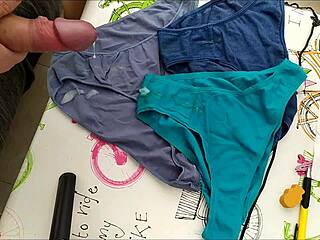 I came in my wife's panties after watching