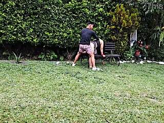 fucking this hot mature in garden
