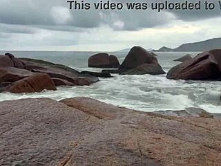 Latina Nudist Fucked Hard On Beach Rocks