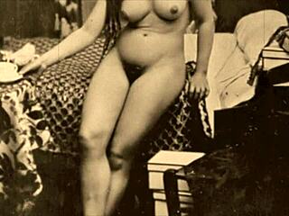 retro lesbian threesome with hairy pussies