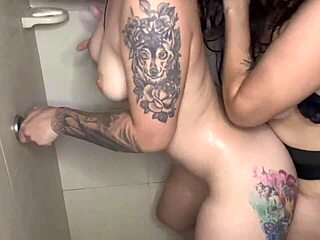 Lesbian Shower Turns Into Hot Colombian Fingering
