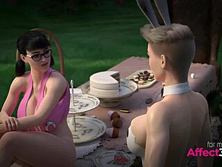 Down The Rabbit Hole 3D Futanari Outdoor Animation