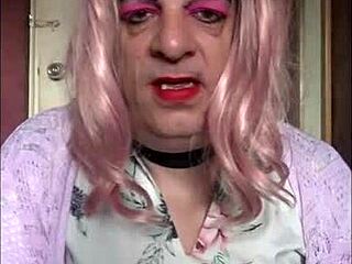 ever seen a crossdressing sissy swallow pee like this?