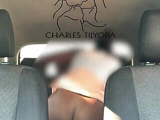 African Whore Rides Wet Dick in Car