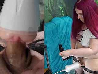 Cute BBW Tranny Fucks Toy and Cums