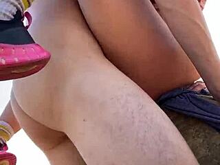 Fucking My Big Ass Step Mom Outdoors Creampie