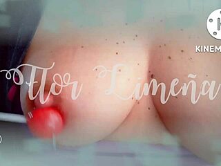 Sweet Peruvian nipples teased in close-up view