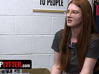 slim redhead teen escapes jail with deepthroat trick