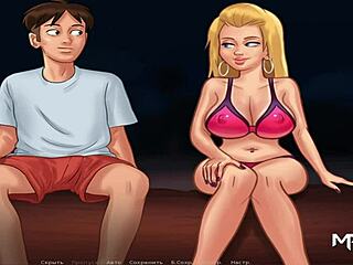 Teen Cartoon Kisses Turn Into Beach Creampie Fuck