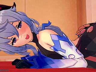 Ganyu’s 3D Cartoon Handjob and Boobjob