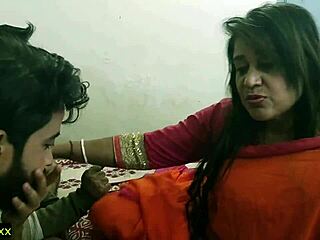 Indian Aunty’s Alluring Threesome With Young Boys