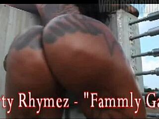 Ebony beauties shine in fierce gangbang