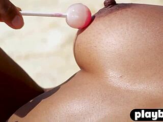 angel constance strips naked in passionate outdoor tease