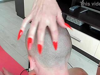 stepmother’s bdsm head massage with nails