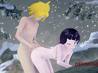 denki roughly fucks jiro in hotspring 3d