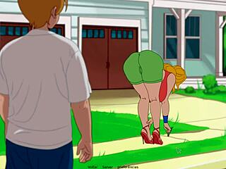 housewife's chest sways in heat