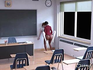 Futa teacher gives anal sex lesson to MILF