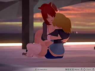 hotglue hentai game hints at lesbian teasing