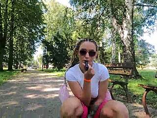 Dolce Gatta’s Daring Public Flashing Upskirt Tease