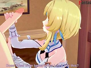 Lumine’s blowjob in Genshin Impact