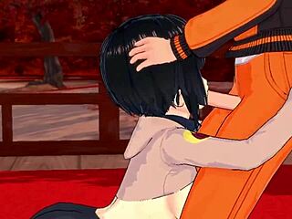 Hinata naruto futanari hentai teases with rough blowjob and cumshot