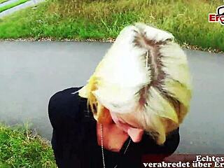 Tattooed Blonde's Public Park Teasing Fuck