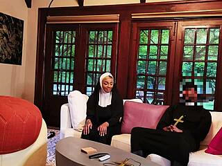 ever seen an ebony nun sucking deep?