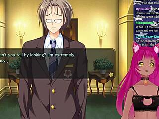 vtuber fucks petite girlfriend in parody game